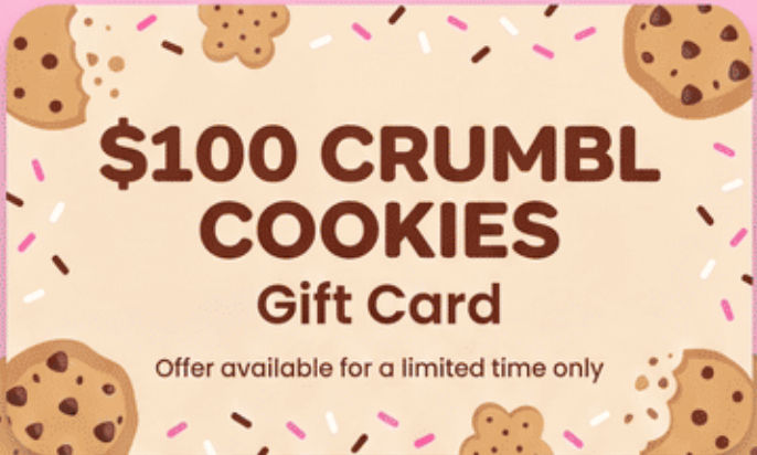$100 Crumbl Cookies Gift Card