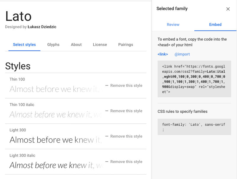 Google Fonts