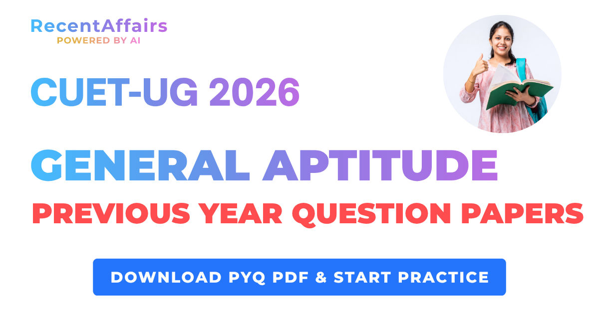 CUET General Aptitude Test Previous Year Papers | Free PDF
