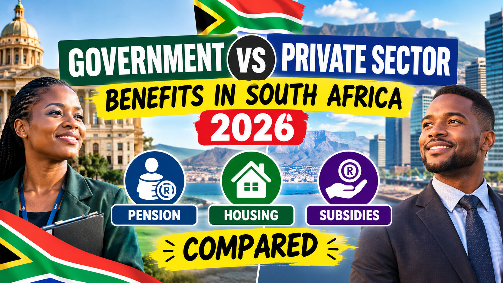 Government vs Private Sector Benefits in South Africa 2026: Pension, Housing and Subsidies Compared
