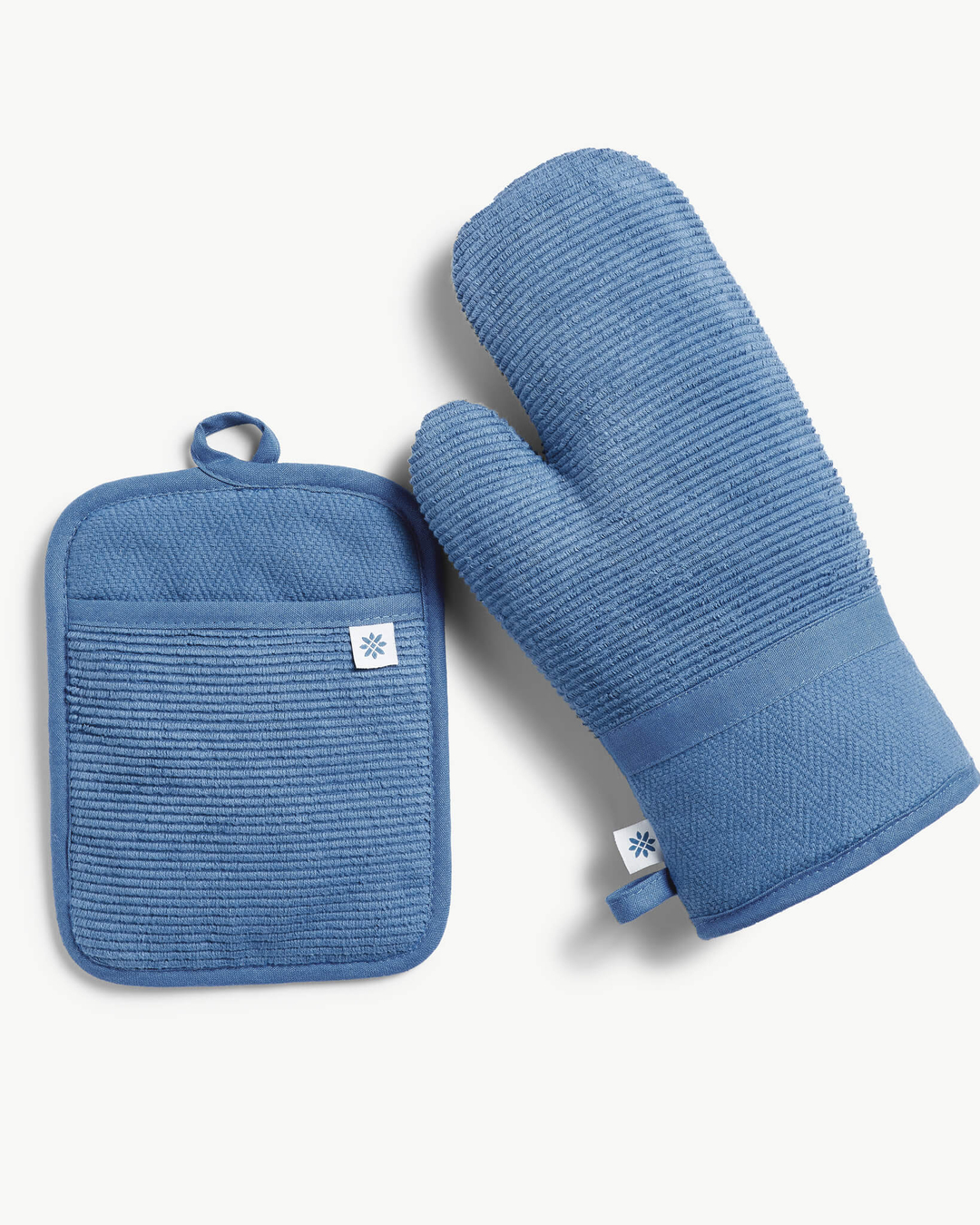 Tatum Potholder and Oven Mitt Set in Denim