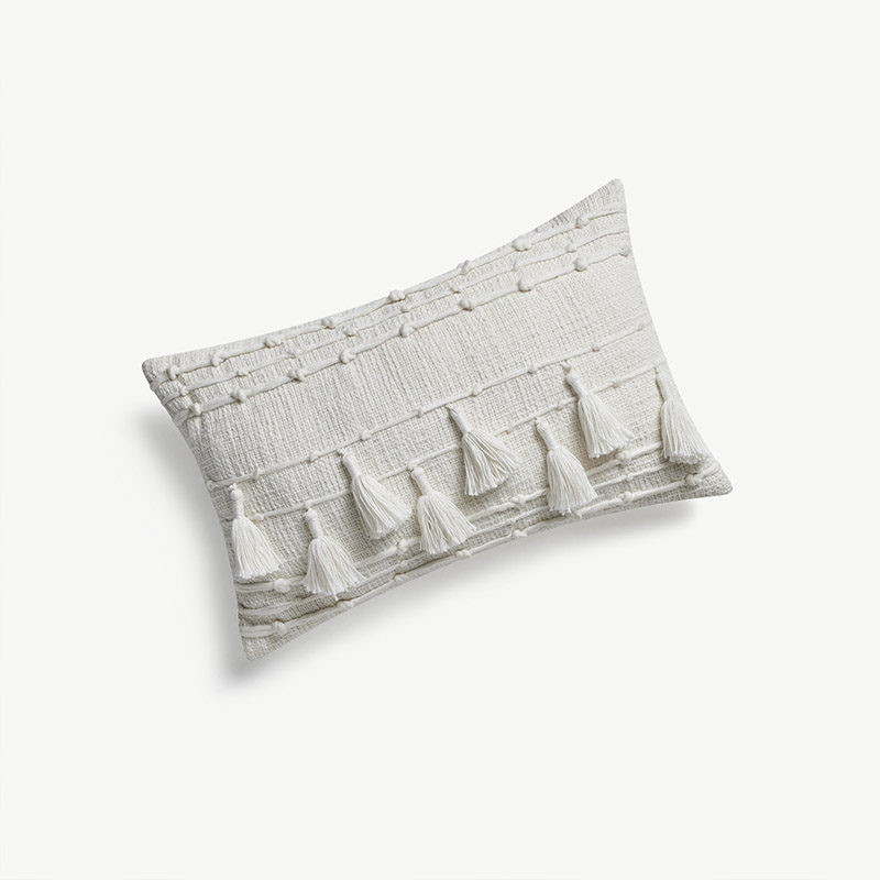 Lola Embroidered Tassel Throw Pillow 