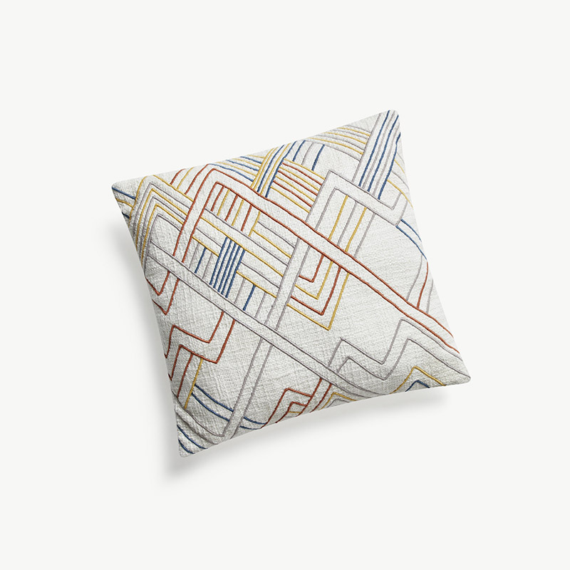 Savanah Lattice Throw Pillow in Ivory