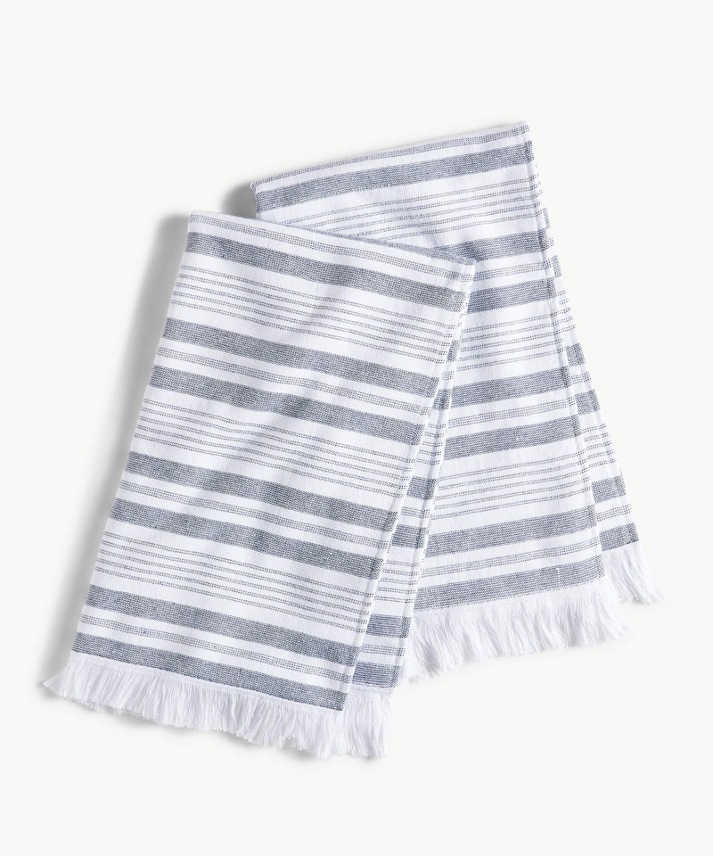 Parker Stripe Kitchen Towel Set of 2 in Navy