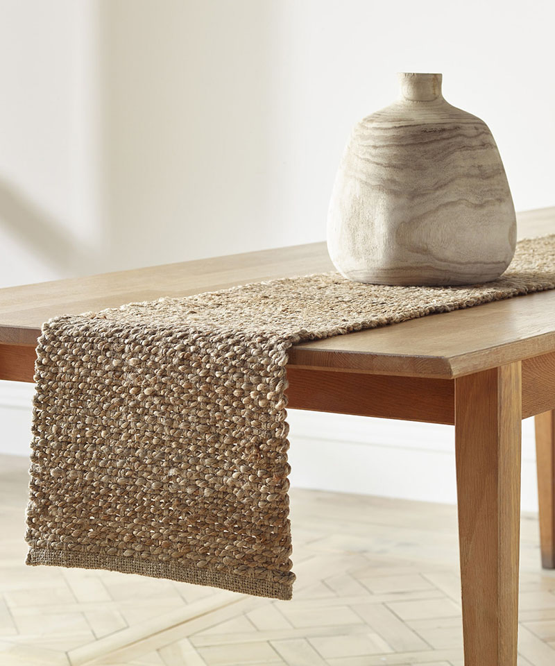 Georgia Basketweave Jute Table Runner