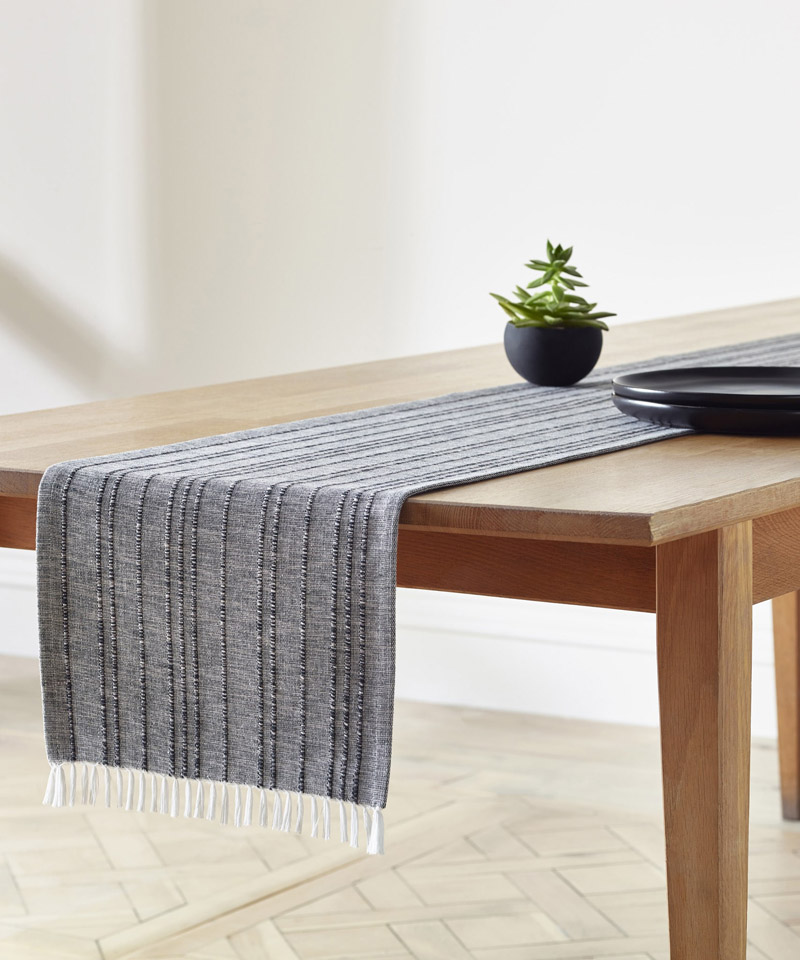 Harper Stripe Woven Table Runner