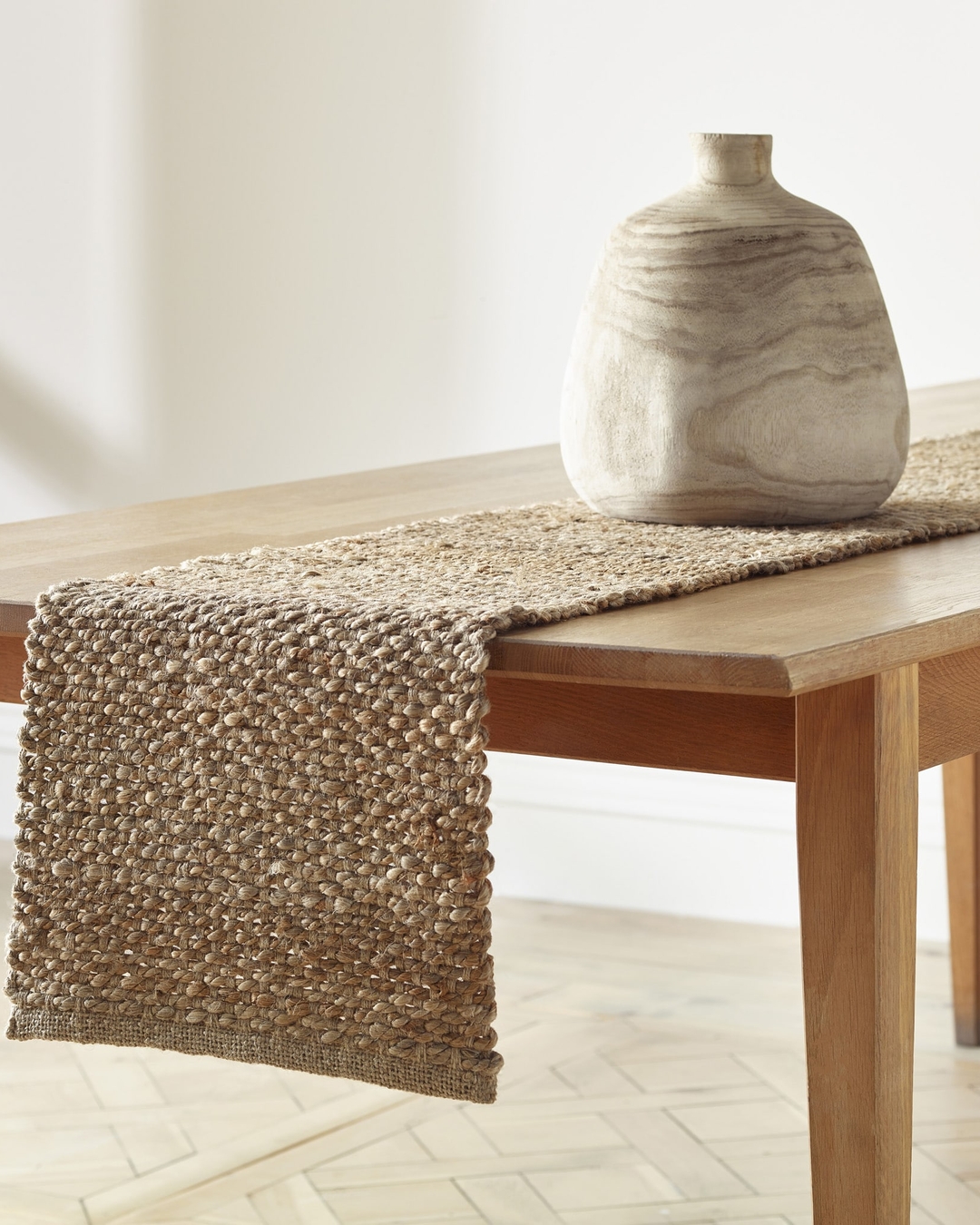 Georgia Basketweave Jute Table Runner