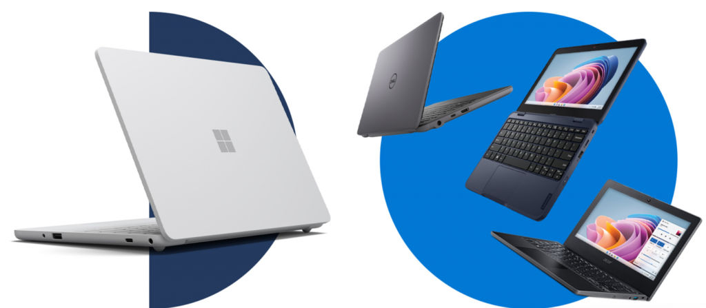 Microsoft Surface Laptop SE with windows 11 color black and white