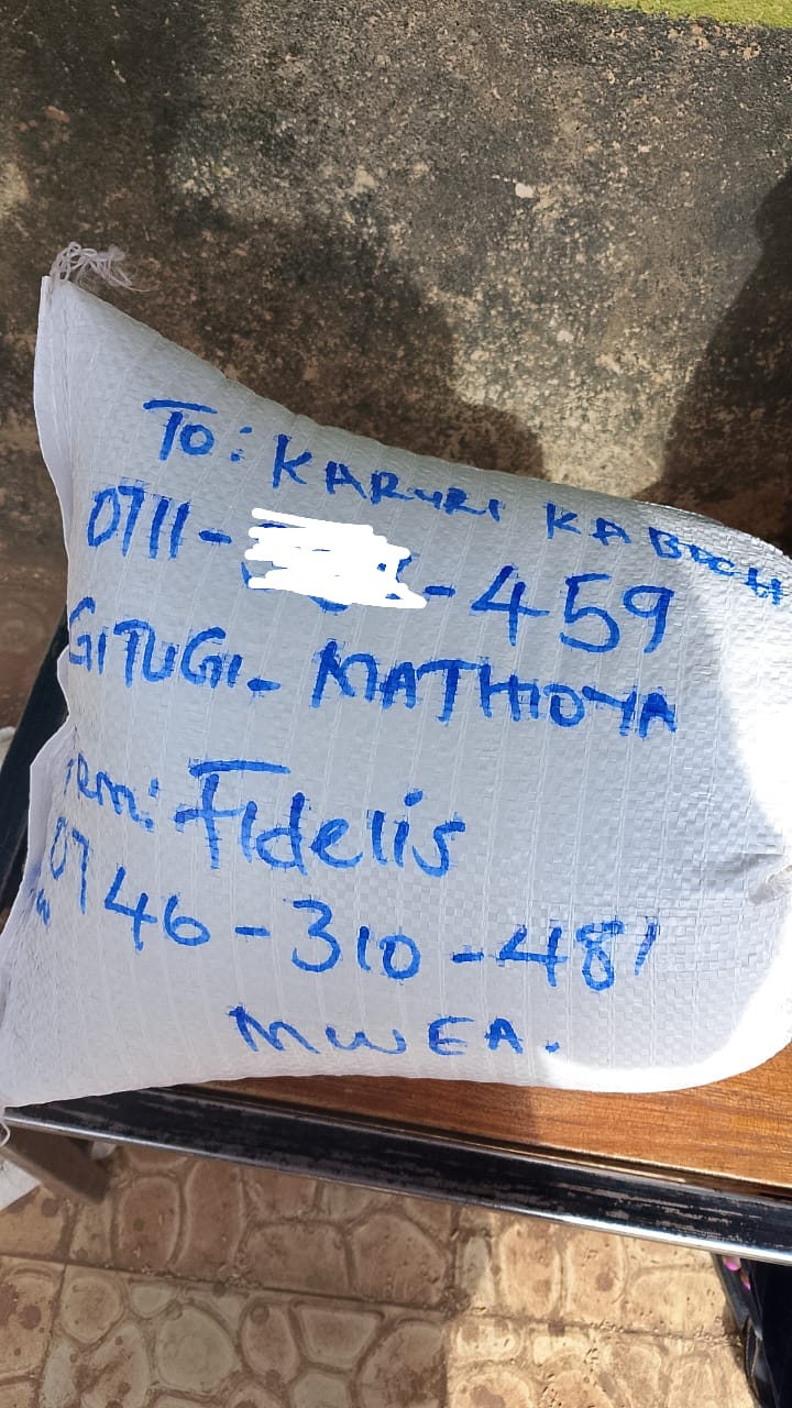 A 10kg sack of pure aromatic mwea pishori rice