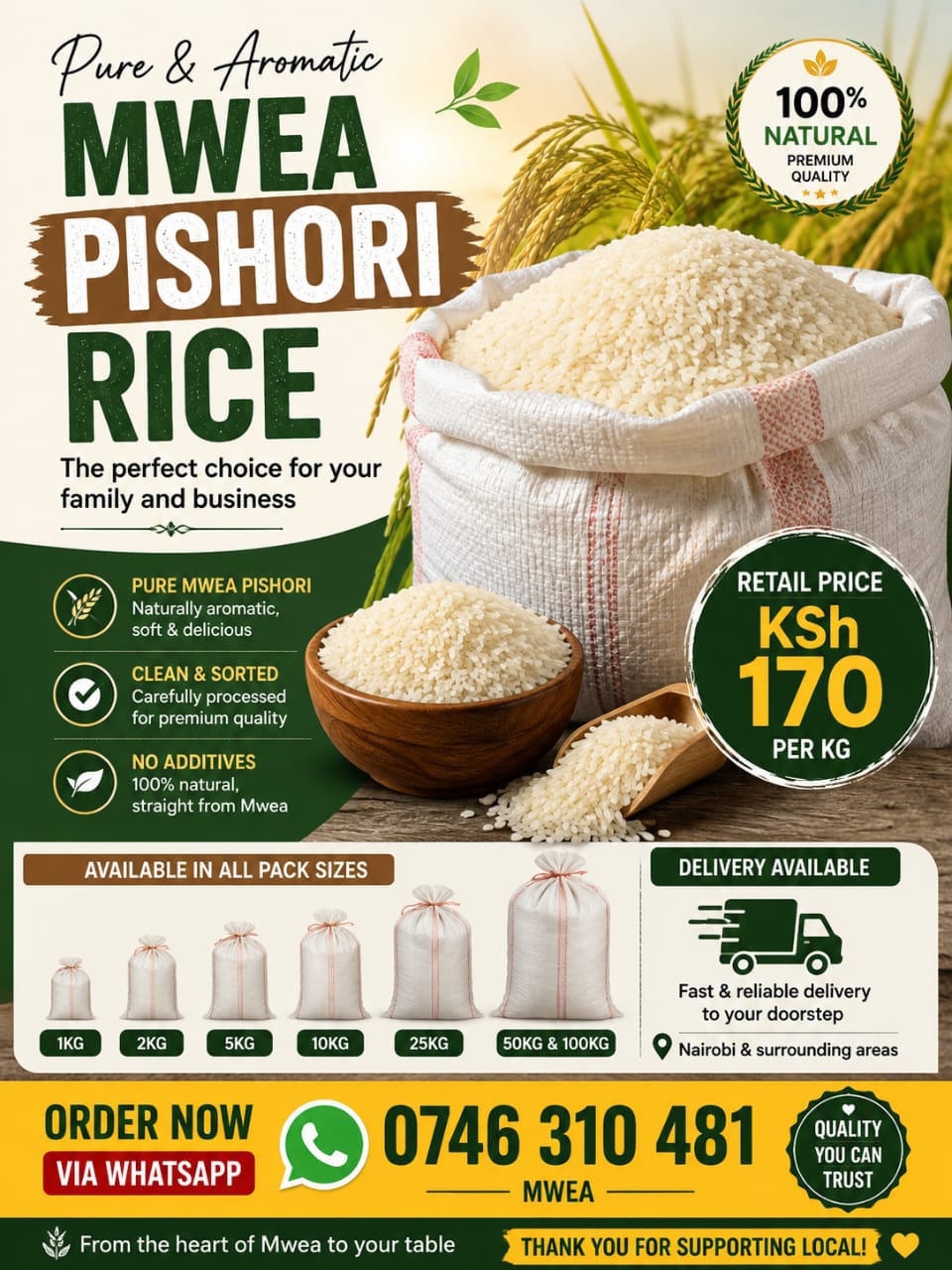 Mwea pishori rice