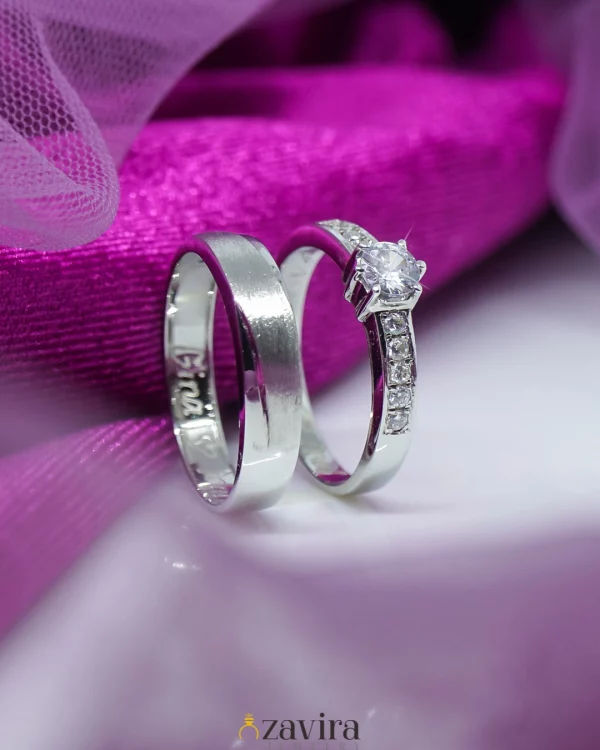 Cincin Kawin Couple AJ-38 & AJ-92 Silver 925
