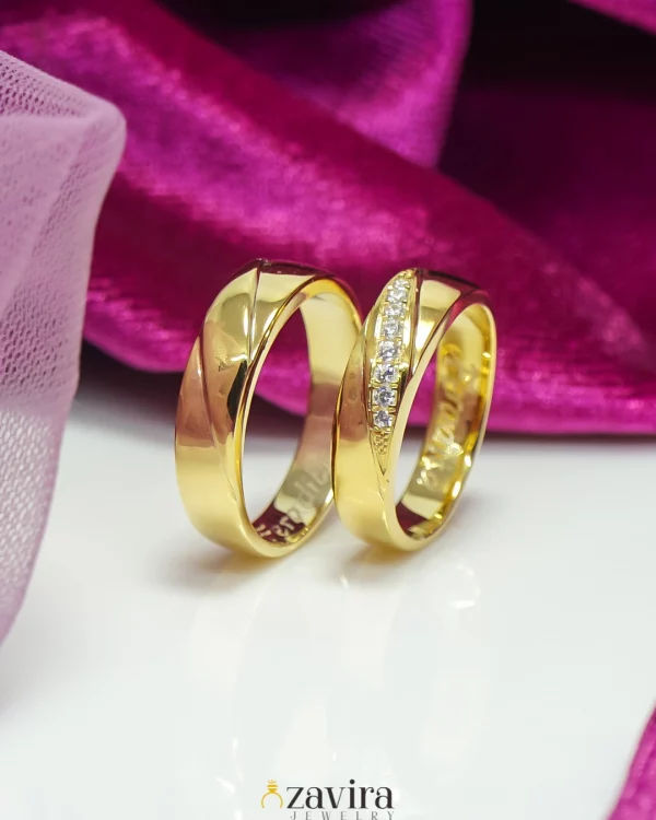 Cincin Kawin Lapis Emas Kuning ZV25-19 (Pria) & ZV25-20 (Wanita)