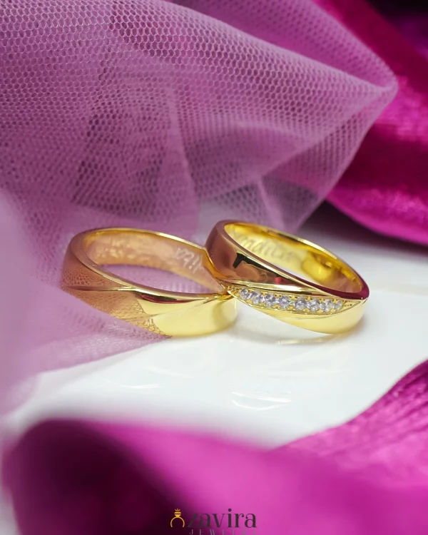 Cincin Kawin Lapis Emas Kuning ZV25-19 (Pria) & ZV25-20 (Wanita)