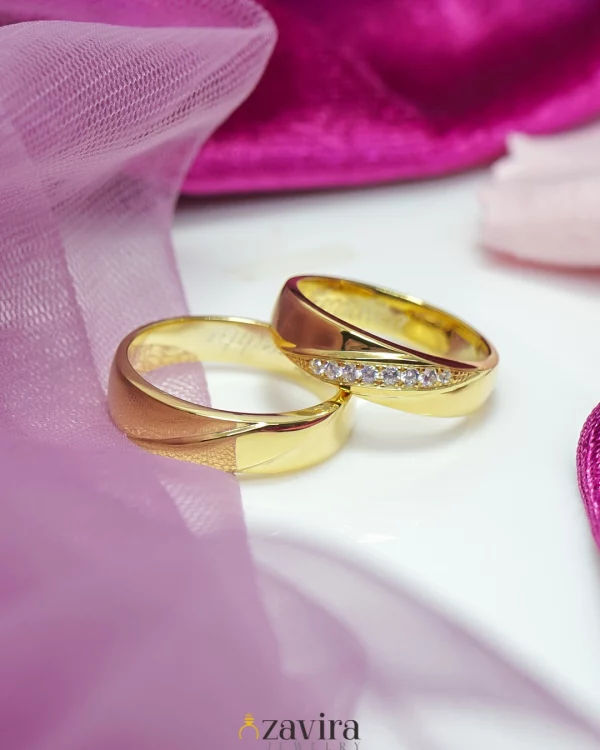 Cincin Kawin Lapis Emas Kuning ZV25-19 (Pria) & ZV25-20 (Wanita)