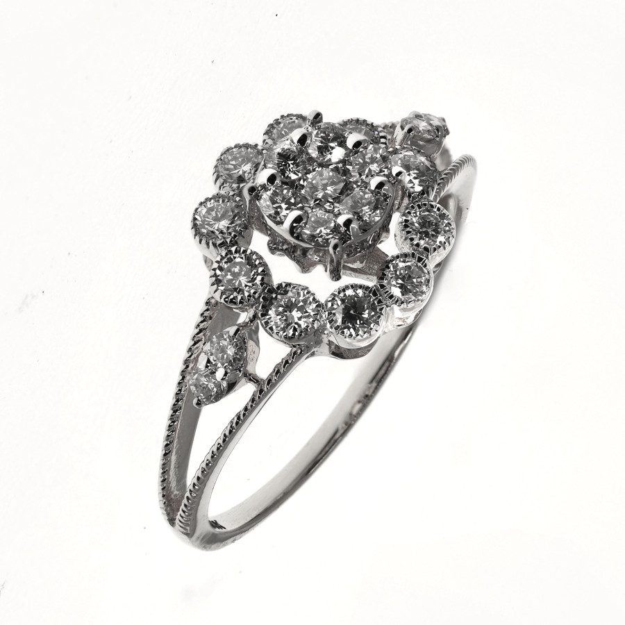  Inel Aur Alb 14k, Diamante 0.71 Ct 3