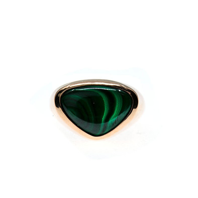  Inel Aur Roz 18k, Malahit 7 Ct 1