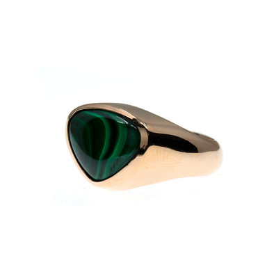 Inel Aur Roz 18k, Malahit 7 Ct 4