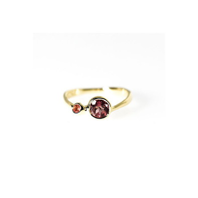  Inel Aur Galben 14k, Turmalina, Safir 1