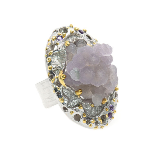 Inel Argint 925, Druzy, Ametist 3