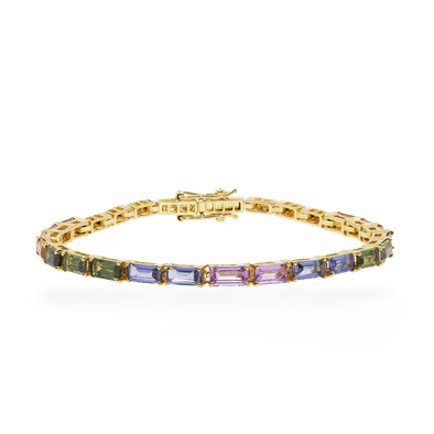  Bratara Aur 18k, Safire Multicolore 18.57 ct 1