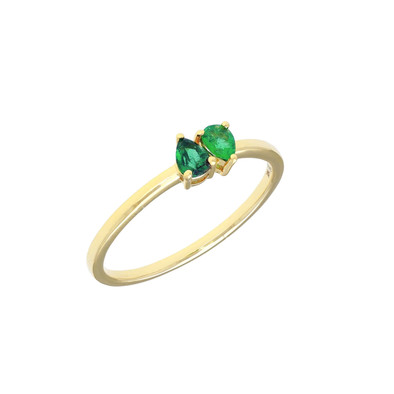 Inel Aur Galben 14k, Smarald 0.10 ct 3