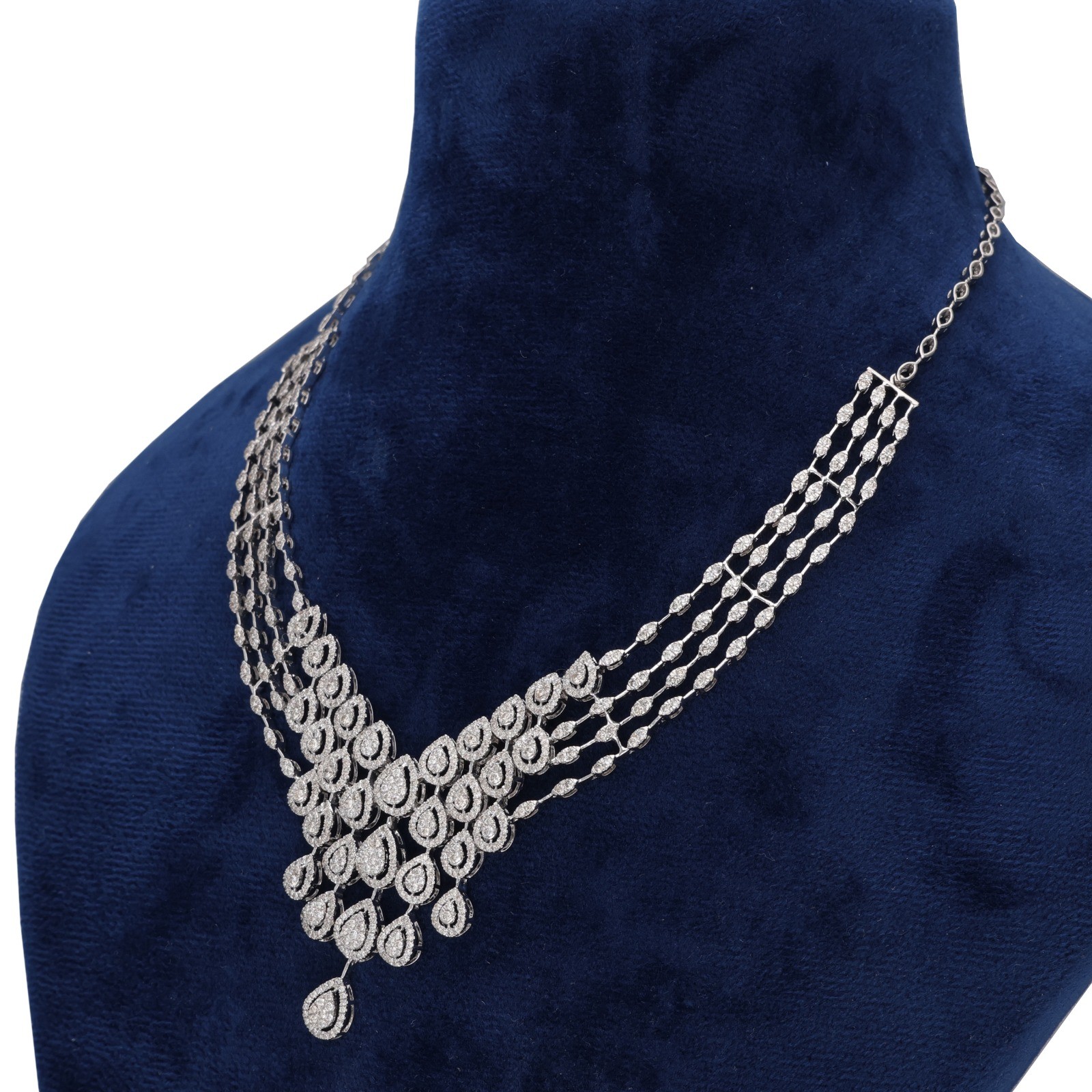 Colier Aur Alb 14k, Diamante 4.57  ct 2