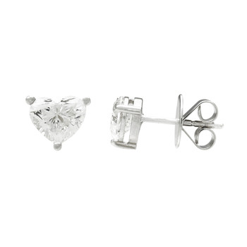 Cercei Aur Alb 18k, Diamante Solitaire 0.70 ct G/VVS1, 0.70 ct H/VVS1 2