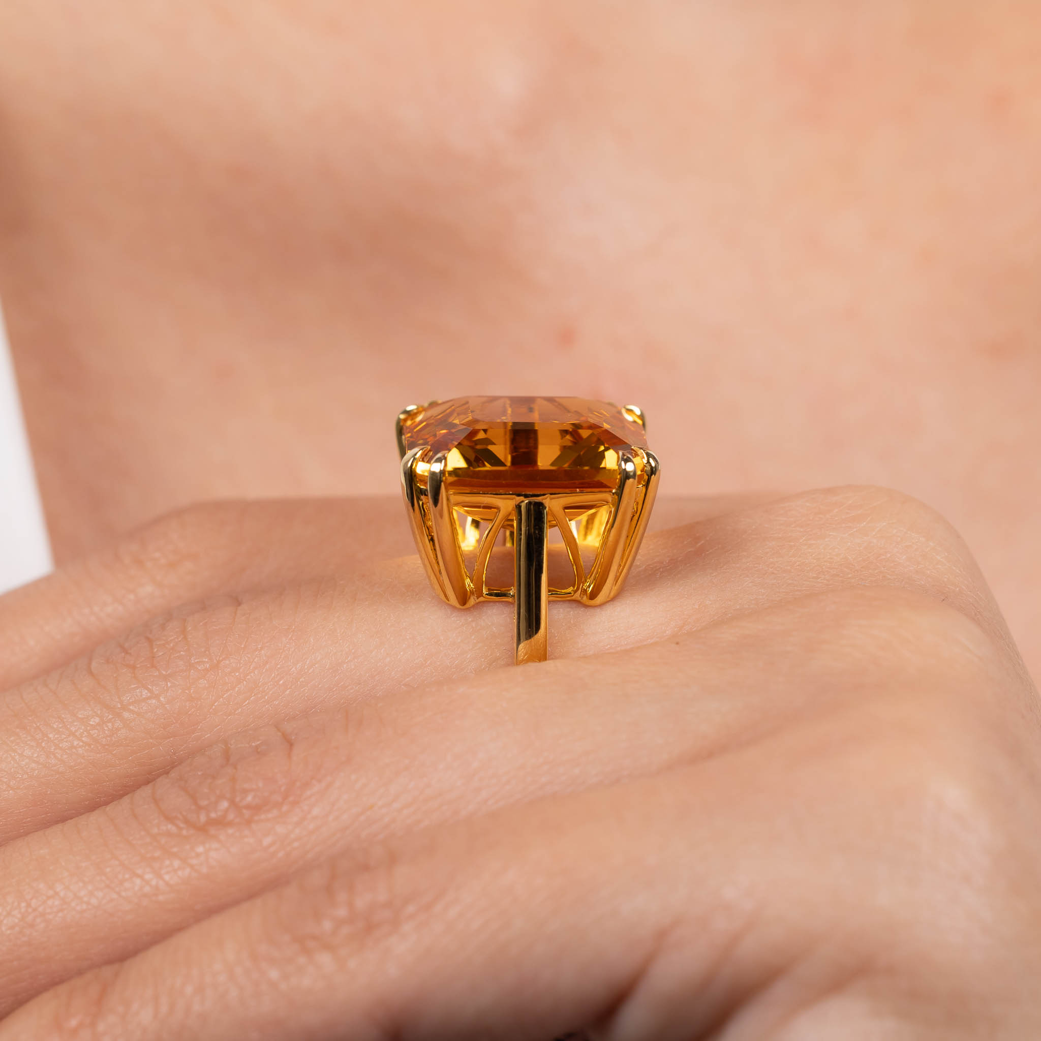  Inel Aur Galben 14k, Citrin 21.10 ct 4