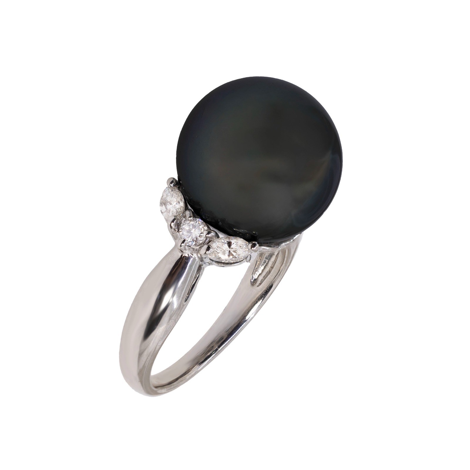  Inel Platina, Perla Tahiti 19.06 ct, Diamante 0.40 ct 2