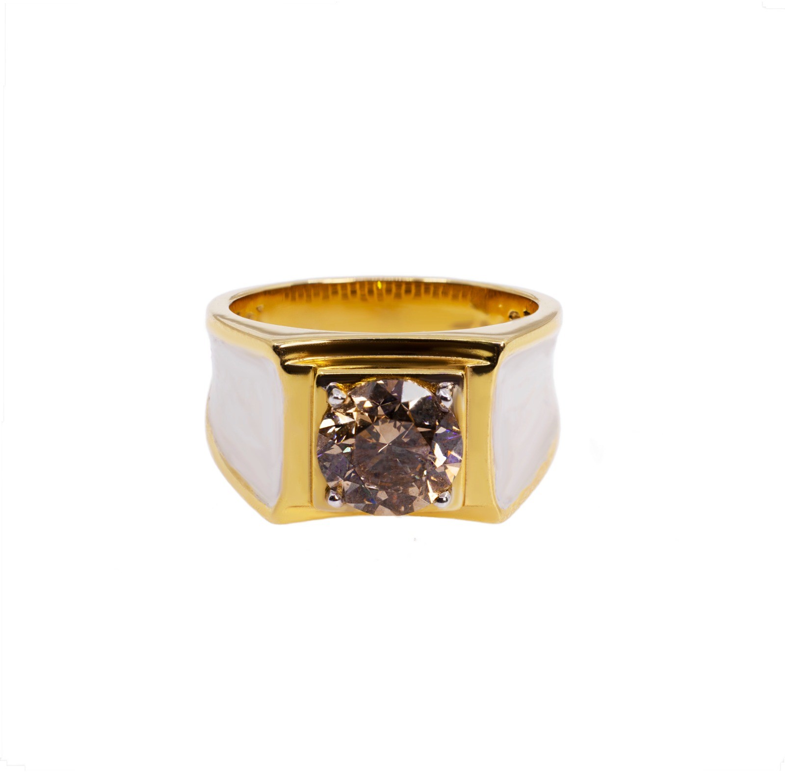  Inel Aur 18k, Diamant Fancy Brown 1.50 ct 1