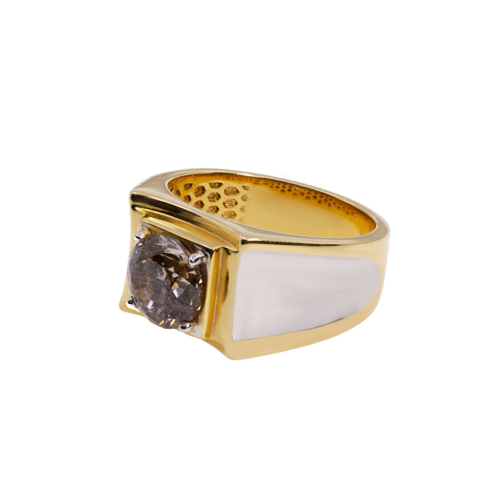 Inel Aur 18k, Diamant Fancy Brown 1.50 ct 2