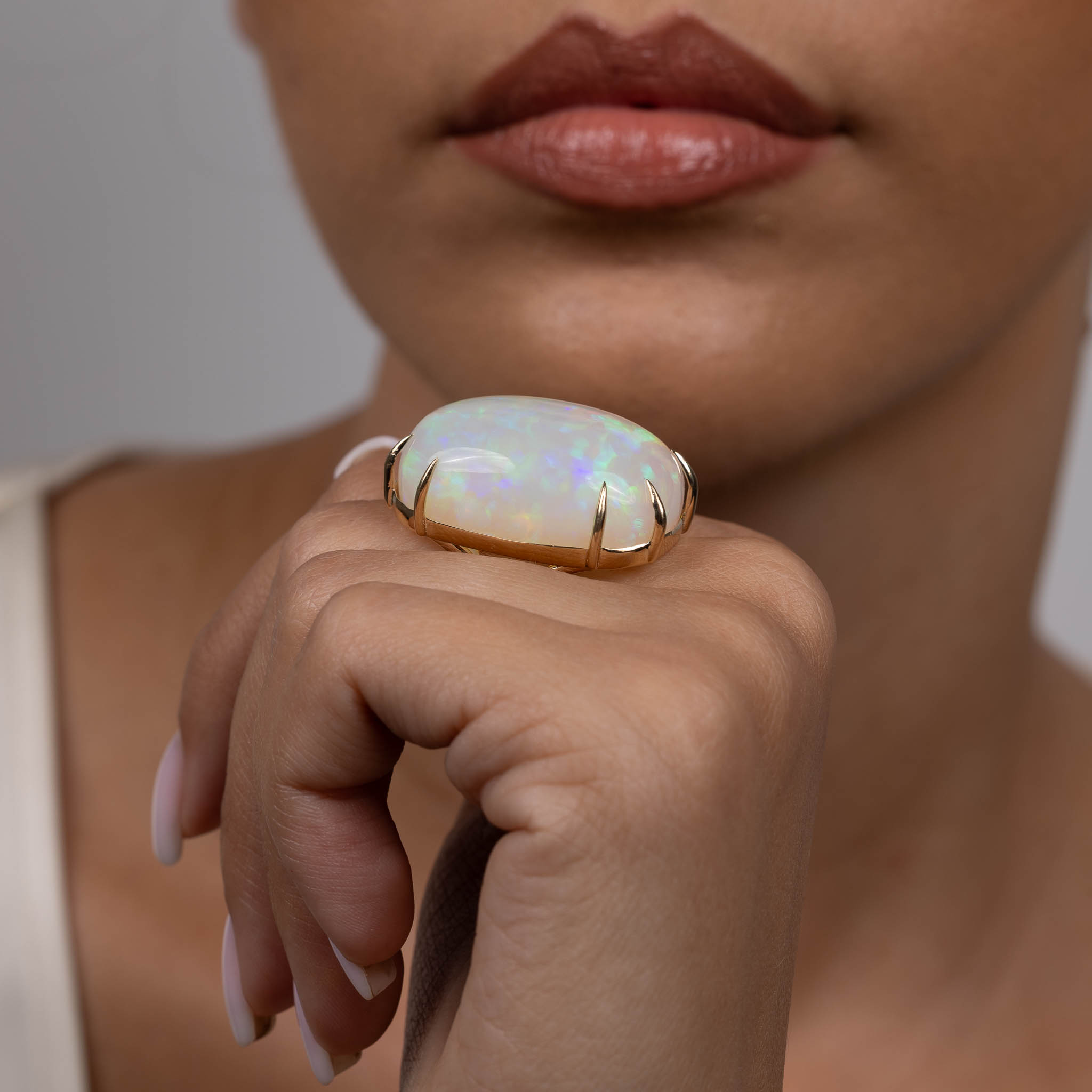  Inel Aur Galben 14k, Opal 56.31 ct 2