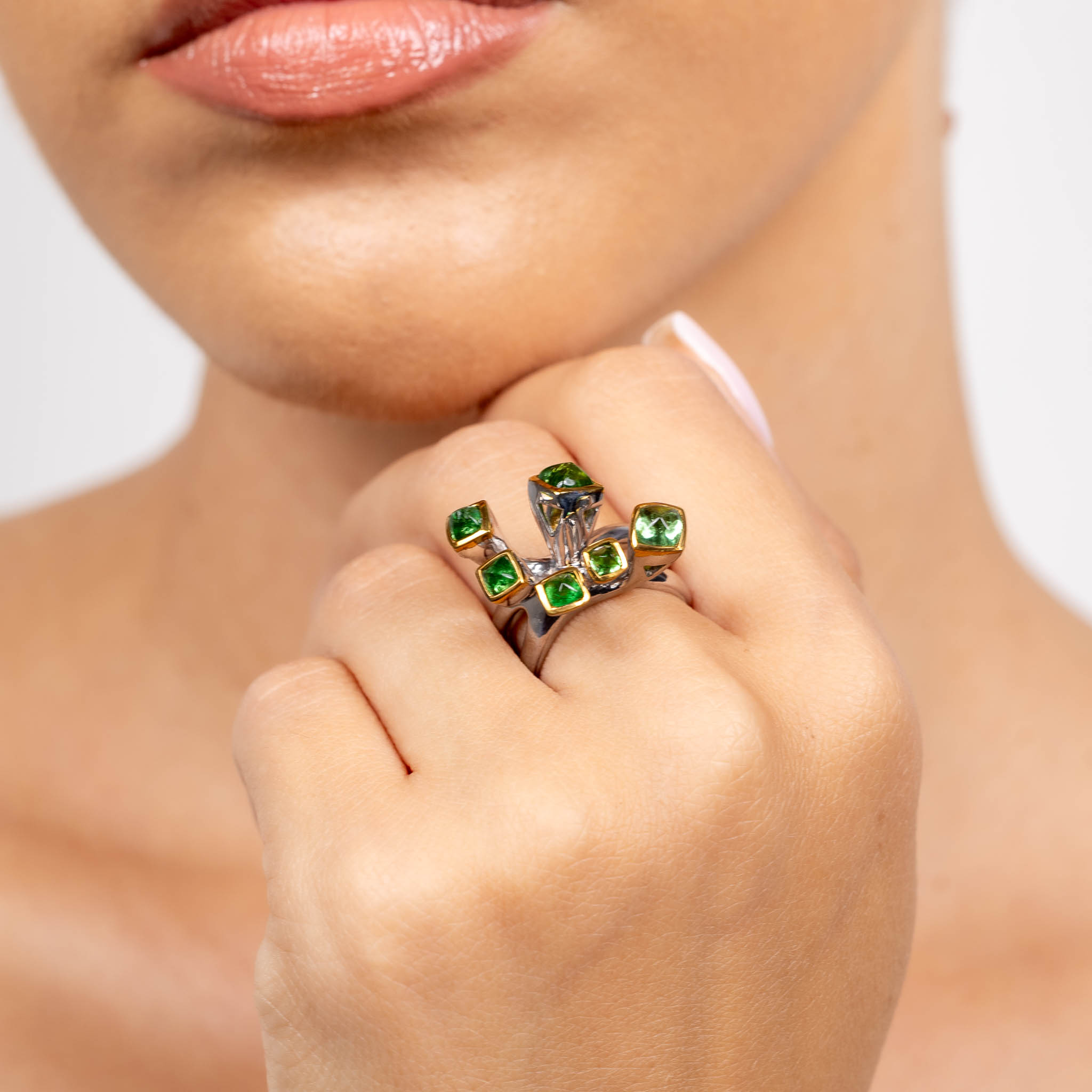  Inel Argint 925,  Tsavorite 3.99 ct 2