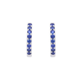 Cercei Aur Alb 14k, Safire 0.31 ct