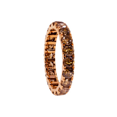  Inel Eternity Aur Roz 18k, Diamante  Brown 2.70 ct 1