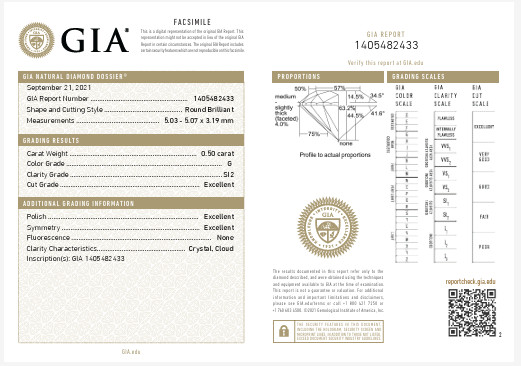  Colier Aur Alb 18k, Diamant Solitaire 0.50 ct 4