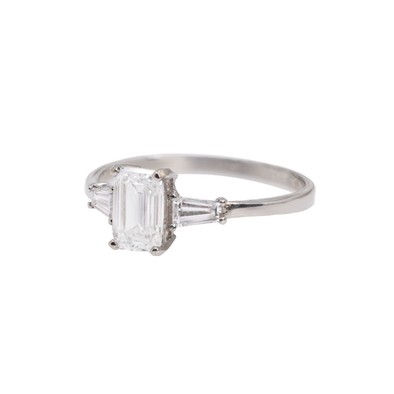  Inel Platina, Diamant Central 0.90 ct D/VVS2, Diamante Laterale 0.31 ct 2