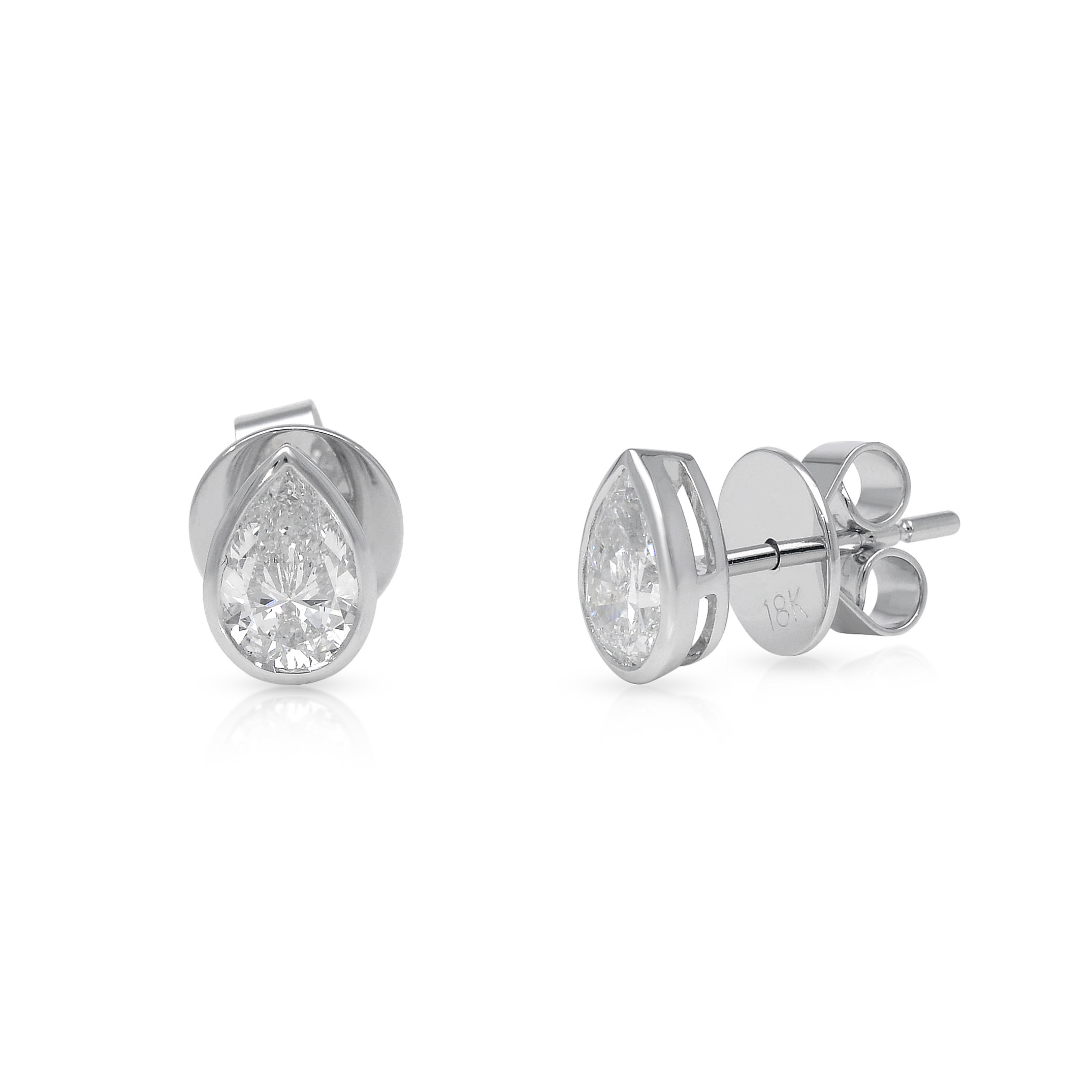  Cercei Aur Alb 18k, Diamante 0.50 Ct D/VS2, 0.50 E/VS2 3
