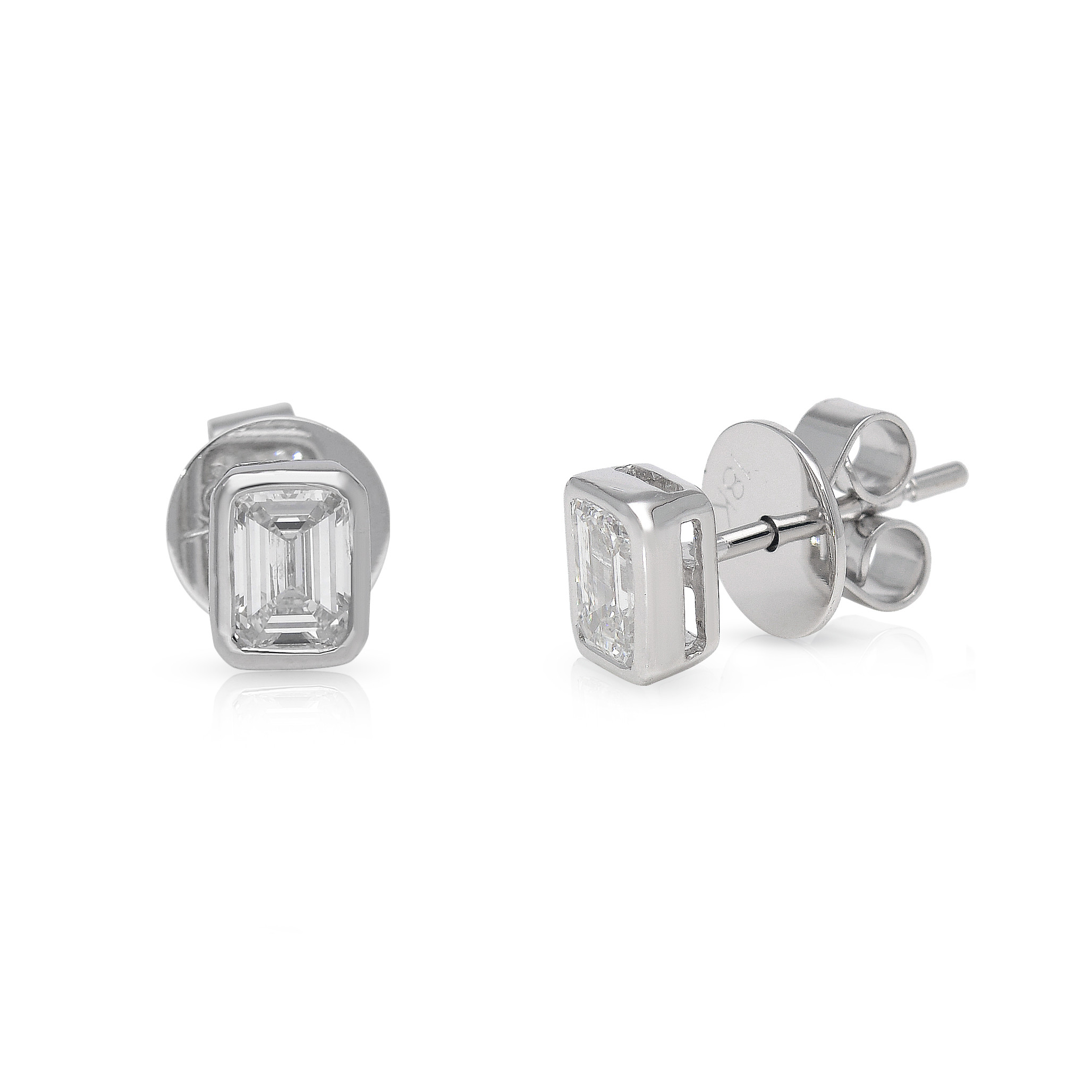  Cercei Aur Alb 18k, Diamante 0.50 Ct E/SI1 , 0.50 Ct F/SI1 3