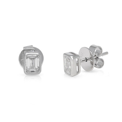  Cercei Aur Alb 18k, Diamante 0.50 Ct E/SI1 , 0.50 Ct F/SI1 3