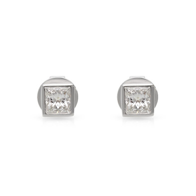 Cercei Aur Alb 18k, Diamante 0.50 Ct D/VVS1, 0.50 Ct E/VVS1 1