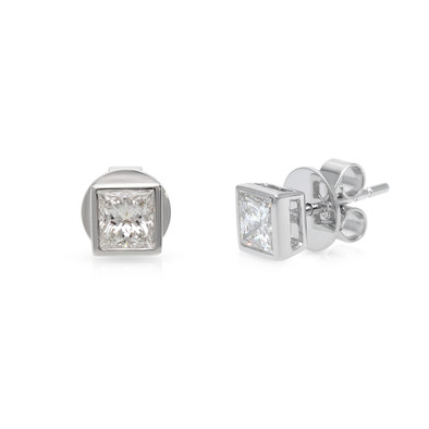  Cercei Aur Alb 18k, Diamante 0.50 Ct D/VVS1, 0.50 Ct E/VVS1 3