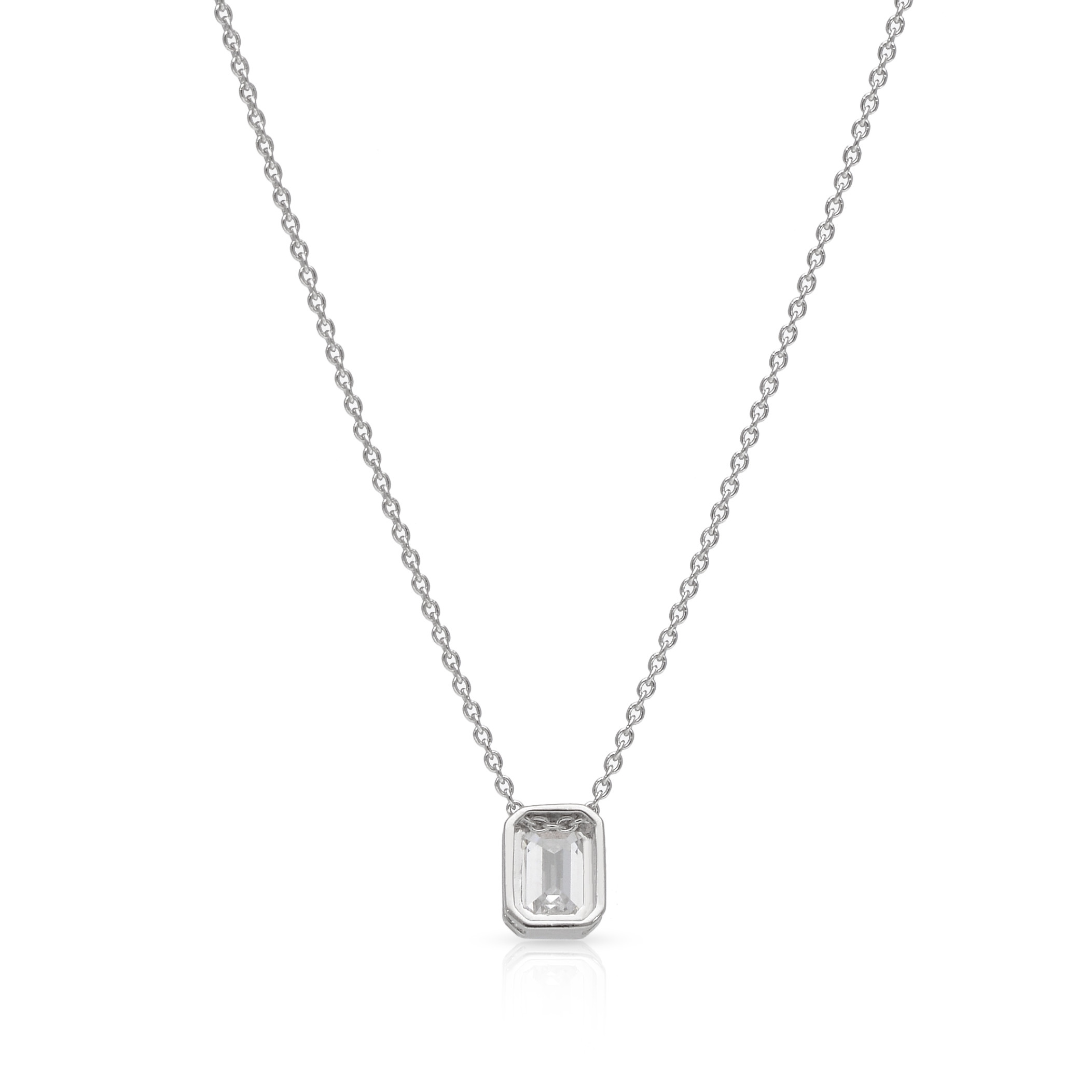  Colier Aur Alb 18k, Diamant 0.50 Ct D/VS2 3