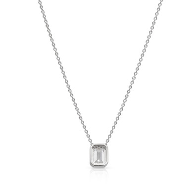  Colier Aur Alb 18k, Diamant 0.50 Ct D/VS2 3