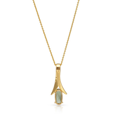  Colier Aur Galben 14k, Turmalina 1.40 Ct, Diamante 0.13 Ct 3