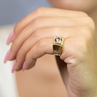  Inel Aur 18k, Diamant Fancy Brown 1.50 ct 2
