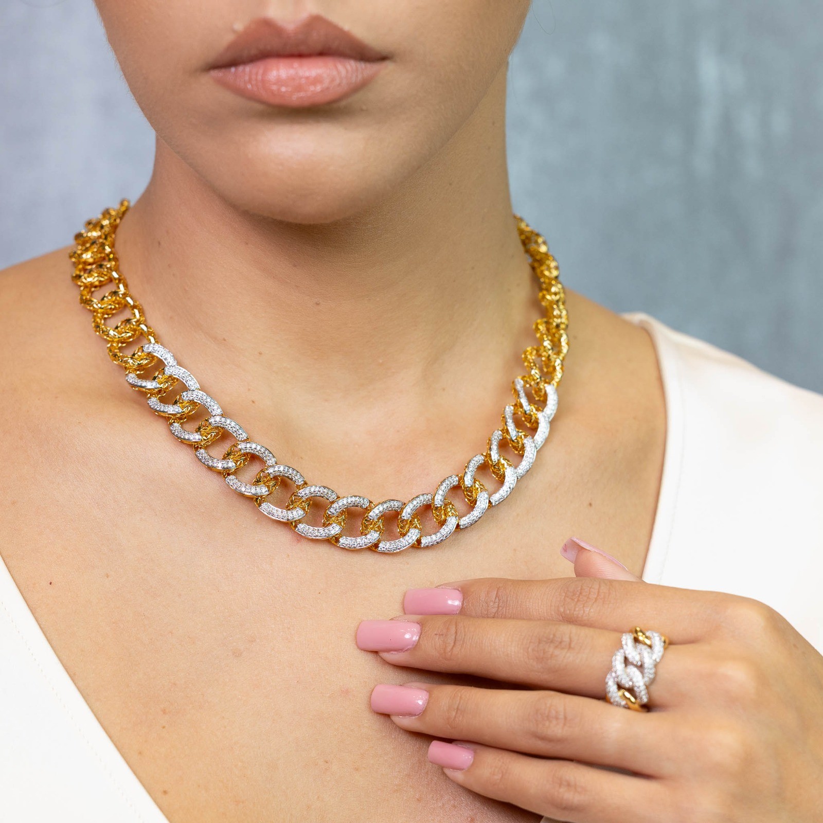  Colier Aur 14k, Diamante 4.25 ct 2