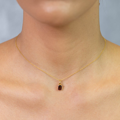  Colier Aur Galben 14k, Turmalina 1.15 Ct, Diamante 0.07  Ct 2