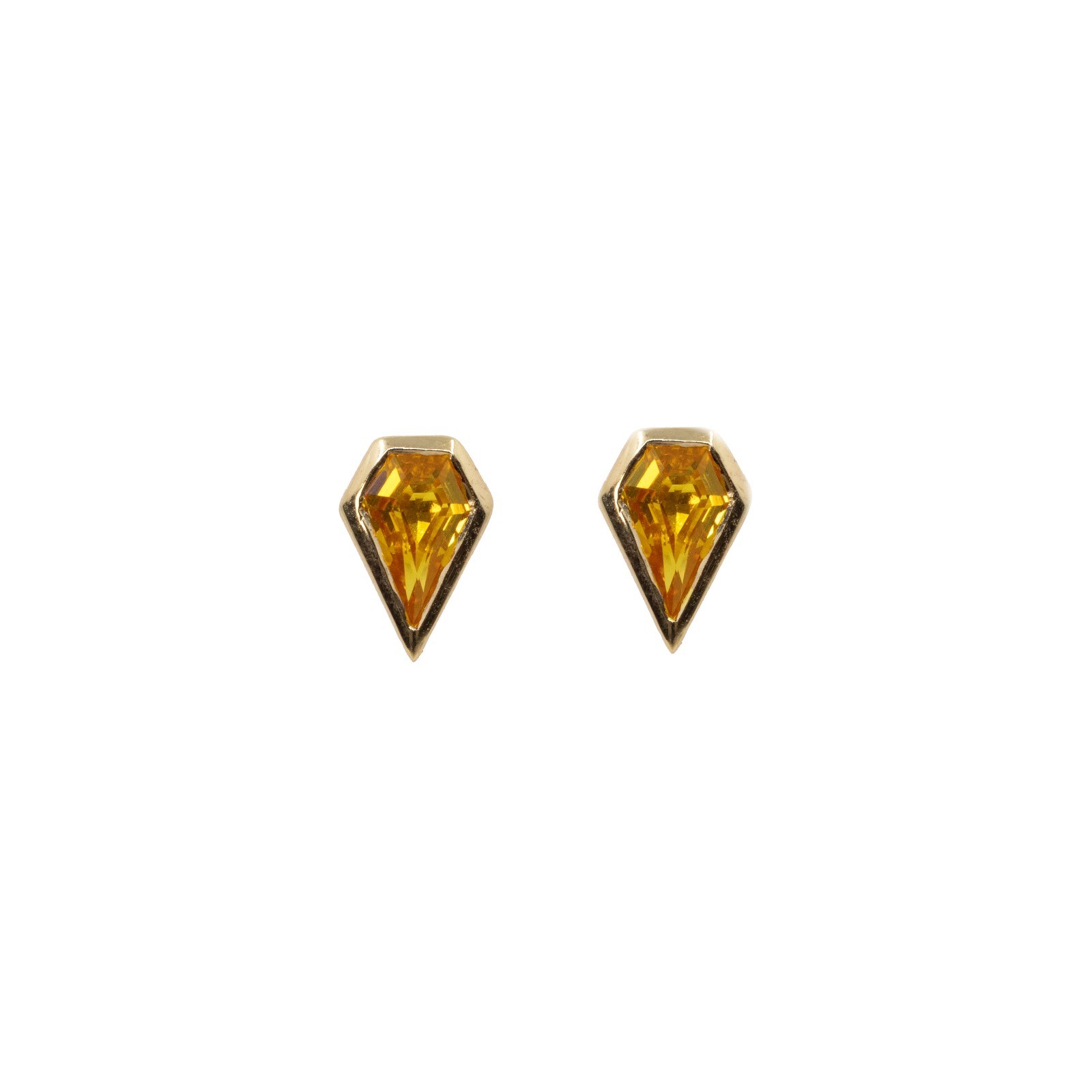  Cercei Aur 14k, Safire Galbene 0.62 ct 1