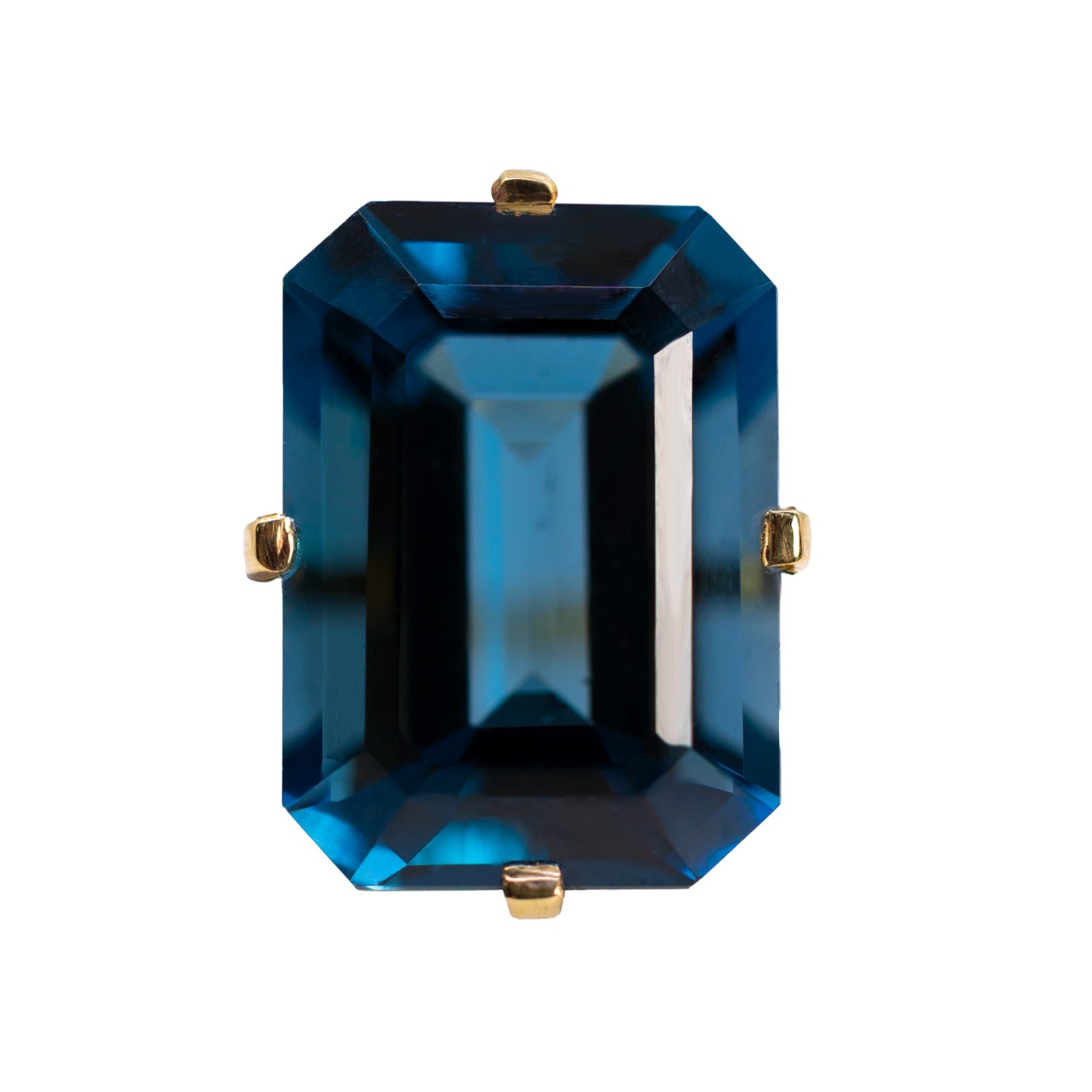  Inel Aur Galben 18k, London Topaz 34.38 ct 1